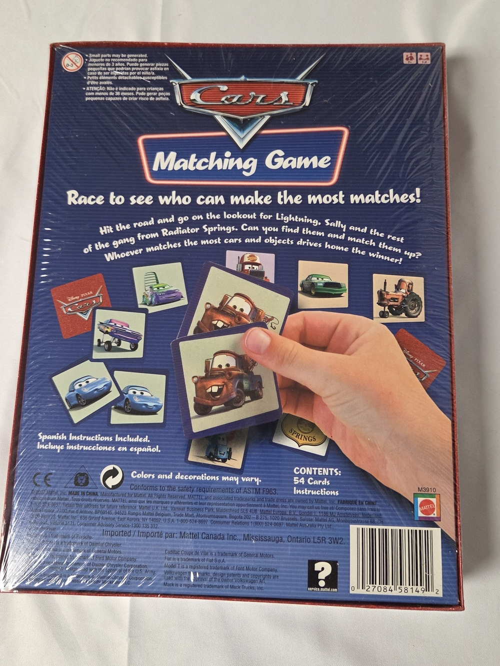 Disney Pixar Cars Matching Game - New - Picture 2 of 3